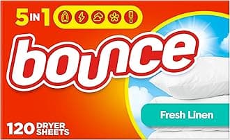Bounce Fresh Linen Scented Fabric Softener Dryer Sheets, 120 Count