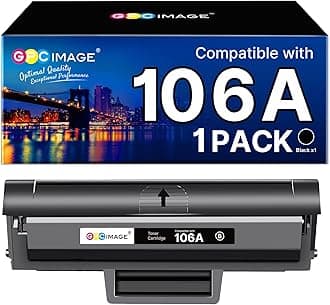 GPC Image Toner Cartridges Replacement for HP 106A W1106A Compatible with Laser 107a 107r 107w MFP 135a 135r 135w 137fnw 135wg 137fwg (Black, 1-Pack)