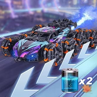 Gesture Sensing remote control car RC Stunt Car 8 Wheels with Lights for Kids 6-12 Year Old 4WD 2.4GHz Hand Controlled Remote Control Car 360° Rotation Off-Road Car Toy Gift for Boys Girls (8 wheels)