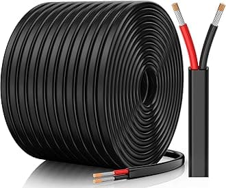10 Gauge Wire, 10 AWG 2 Conductor Electrical Wire, Flexible/Oxygen-Free Tinned Copper/Stranded PVC 10/2 Cord for Automotive, Marine, LED Strips, Solar, RV, Lighting (100FT)