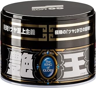 The King Of Gloss Dark 300g - Hard Car Wax Polish - Durable Synthetic Paintwork Protection and Hydrophobicity - Maximise the Gloss and Shine - Kit with an Applicator Pad