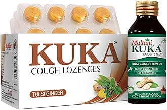 Multani Kuka Cough Combo | Syrup (100 ml) And Lozenges (8x6-Strip) | Quick Relief From Cough, & Sore Throat | Ayurvedic Cough Relief Products | Relief Against Cough & Cold