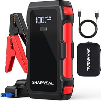 Jump Starter 4000A, 12V Car Battery Jump Starter with USB Quick Charge (Up to 10.0L Gas or 8.0L Diesel Engine), Battery Booster with 3 Modes Flashlight and Jumper Cable