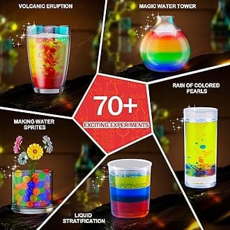 Science Kits for Kids - 70 Experiments Science Kit for Kids Age 6-12 Year Old, STEM Educational Science Toys Gifts for Girls Boys, Chemistry Set, Crystal Growing, Erupting Volcano