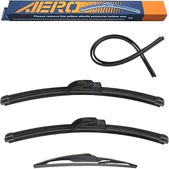 AERO Wipers Replacement for Toyota RAV4 2018-2013, 26"+16" Front + 10" Rear, Premium All-Season Windshield Wiper Blades with Extra Squeegee Refills + 1-Year Warranty (Set of 3)