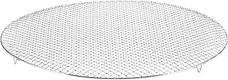 HARFINGTON Round Cooking Rack 23.6-inch Stainless Steel Cross Wire Barbecue Grill Net with 20mm Legs for Cooking Baking Steaming BBQ