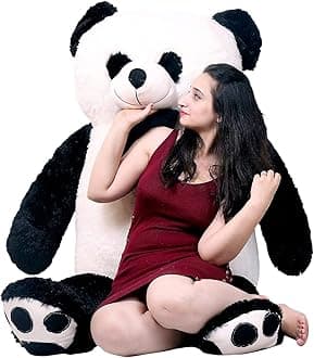 BHAGWATI Panda Teddy Bear Plush Stuffed Animals Soft Toys, Huggable Teddy Bear, Birthday Gift for Boys, Girls, Wife, Girlfriend, Women, Kids Valentine's Christmas Gift (2 Feet, Black White)