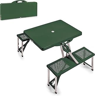 PICNIC TIME Portable Folding Picnic Table With Seating For 4, Green