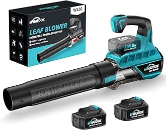 Leaf Blower Cordless with Battery and Charger: 2 Batteries 20V 4.0Ah Brushless Motor, Handheld Electric Leaf Blowers, Battery Powered Blowers for Lawn Care, Yard Leaves Cleaning,