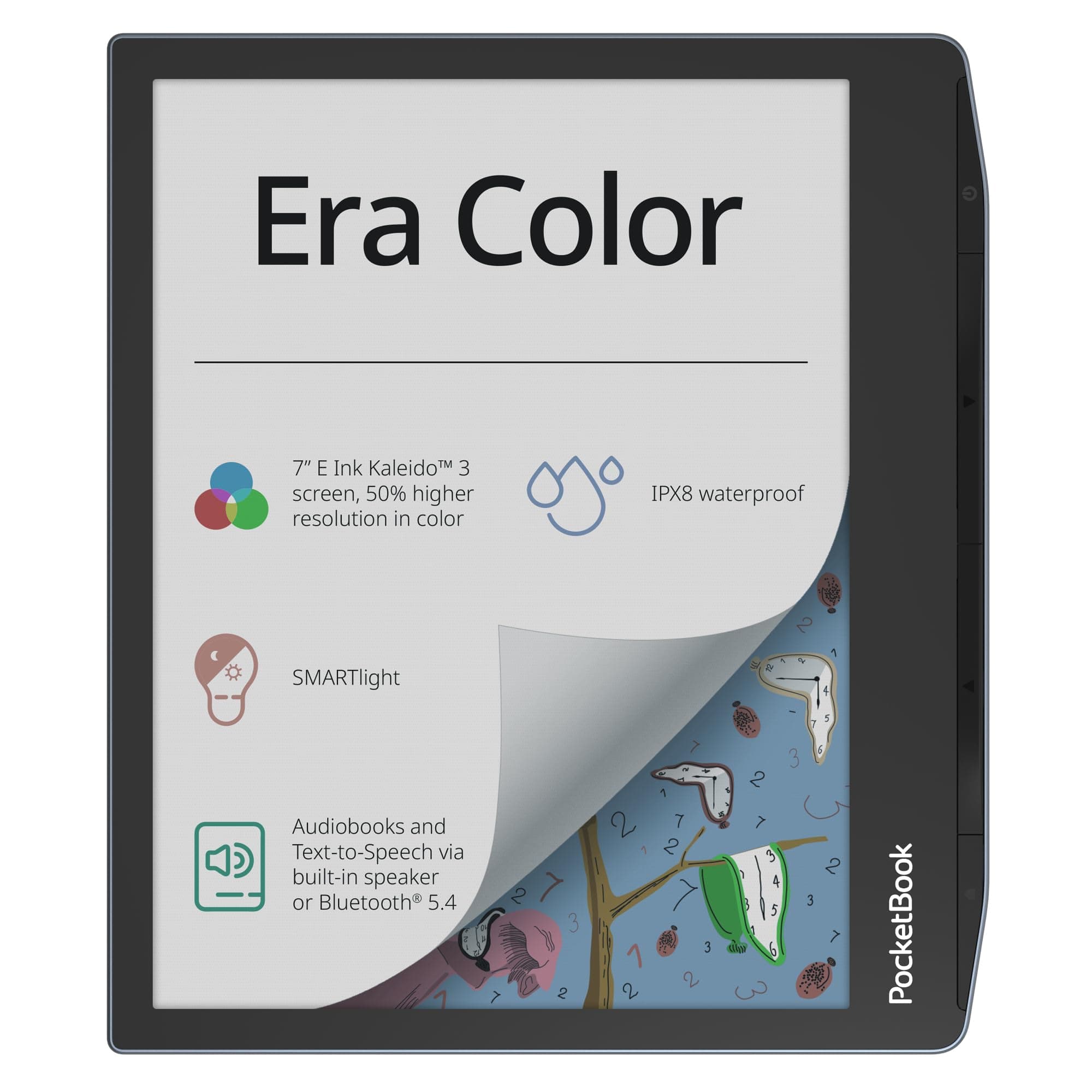 Era Color E-Reader | Eye-Friendly 7'' E Ink Kaleido 3 Touch-Screen | Audio-Book & E-Book Reader | Waterproof | Text-to-Speech Function | Built-In Speaker | Wi-Fi & Bluetooth | Stormy Sea