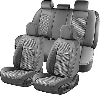 Car Seat Covers Full Set, Seat Covers for Cars, 5 Seats Car Seat Protector, Car Seat Cover, Breathable Car Seat Covers Front Seats Back Seats, Car Seat Cushion Fit for Most Vehicles Gray