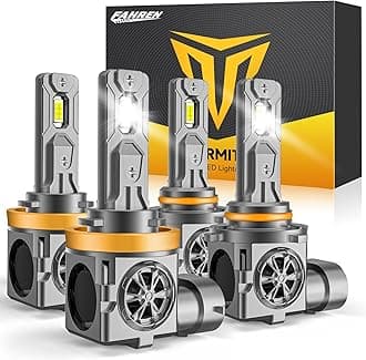 9005+H11 Lights Combo 70000LM, 2025 Upgraded 9005 H11 Fog Light Combo for Motorsports, Mini Size 1:1 Real Plug N Play, 60000 Hours Long Life with Fans