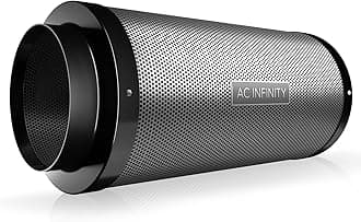 AC Infinity Air Carbon Filter 12" with Premium Australian Virgin Charcoal, for Inline Duct Fan, Odor Control, Hydroponics, Grow Rooms