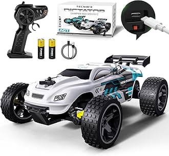 Tecnock (B) - RC Racing Car, 2.4Ghz High Speed Remote Control Car, 1:18 2WD Toy Cars Buggy for Boys & Girls with Two Rechargeable Batteries for Car, Gift for Kids
