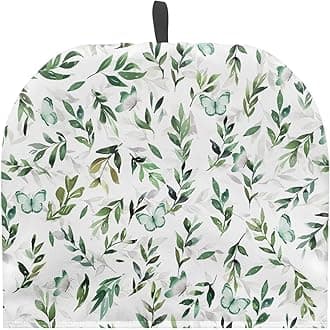 Tea Pots Cozy Extra Thick Wadding Tea Pot Cozies Kettle Dust Proof Cover Insulating Warming Teapot Dust Cover for Home Kitchen Indoor Table Decoration, Green Butterfly Leaf