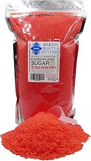 Baking Beauty and Beyond Premium Candy Floss Sugar 400g - Strawberry Flavour