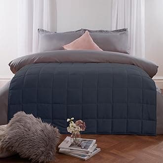 4kg Weighted Blanket Adults Navy Blue, Therapy Anti Anxiety Heavy Weighted Blankets Insomnia Stress Relief Adult Weighted Blanket, 125 x 150cm - (Disclaimer Only suitable for age 3+ years)