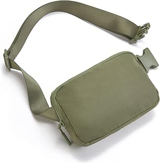 Telena Belt Bag for Women Men Fashionable Crossbody Fanny Pack for Women Waist Bag with Adjustable Strap Green, zx-zhu-32