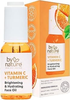 Hydrating Face Oil - Vitamin C, Turmeric & Plant Squalane Nourishes Skin for Radiant Vitality & Health Glow, for Women & Men, 1 Fl Oz
