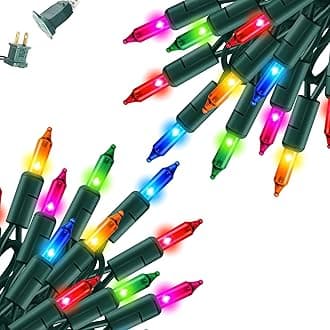 Christmas Lights, 40FT 200 Count Incandescent Waterproof Mini String Lights Plug in, Connectable Christmas Decorations for Outdoor Home Party Garden Yard