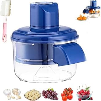 Grape Peeling Machine, Electric Garlic Peeler Machine, 2025 New Automatic Small Fruit Peeling Tool for Elderly, Rechargeable Commercial Smart Fruit Machines for Grapes, Garlic, Tomato, Cherry (Blue)