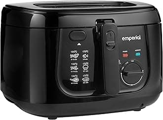 – Emperial 2.5L Deep Fat Fryer Adjustable Temperature Control & Removable Basket 1800W - Black