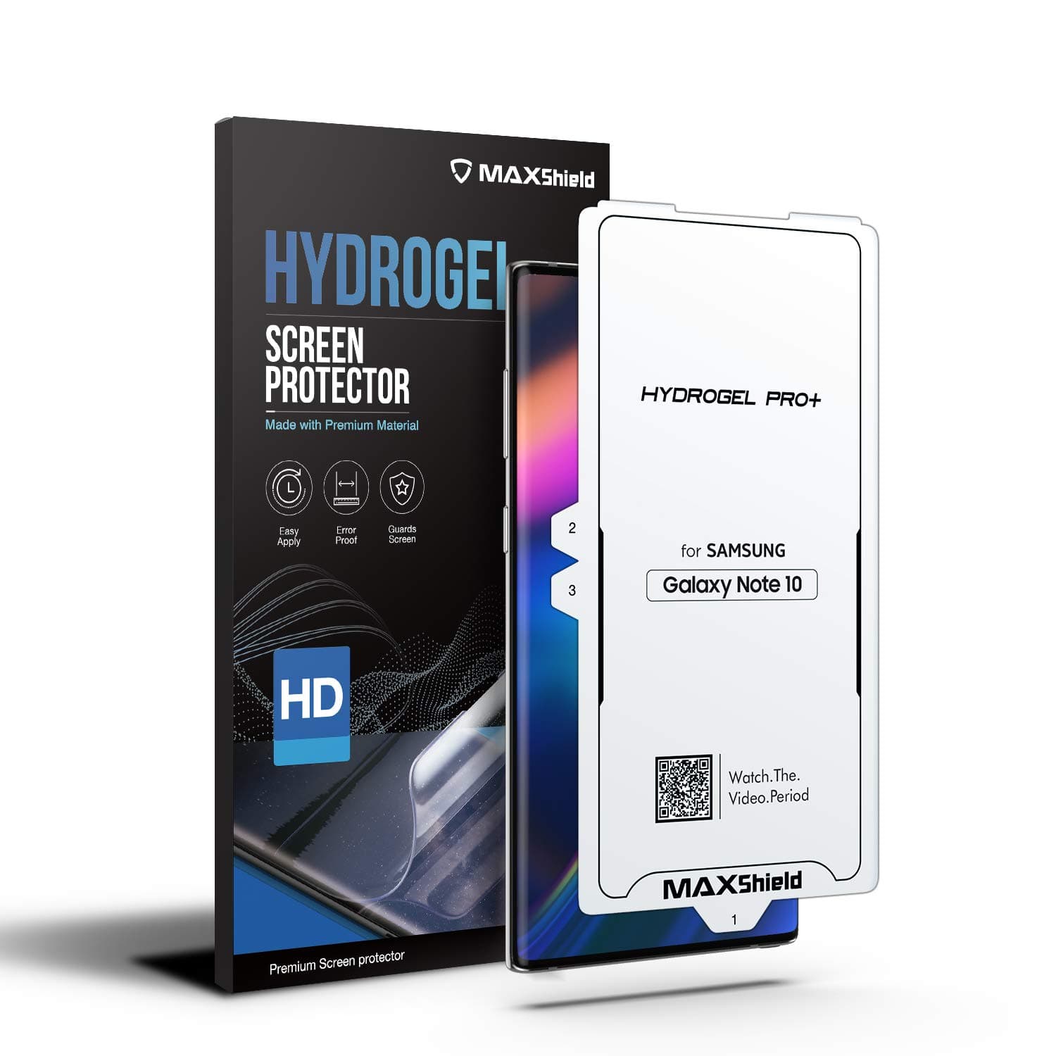 MAXSHIELD Samsung Galaxy Note 10 Plus 5G Screen Protector, 2-Pack [Case-Friendly] Screen Protector Protective Film Compatible for Samsung Galaxy Note 10 Pro, HD Clear Anti-Bubble & Easy Installation