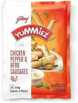 Godrej Chicken Pepper and Herb Sausage Pouch,250 G