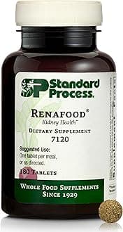 Standard Process Renafood - Supports Healthy Kidney Function & Antioxidant Activity - Contains Vitamins A - Non-Soy - 180 Tablets