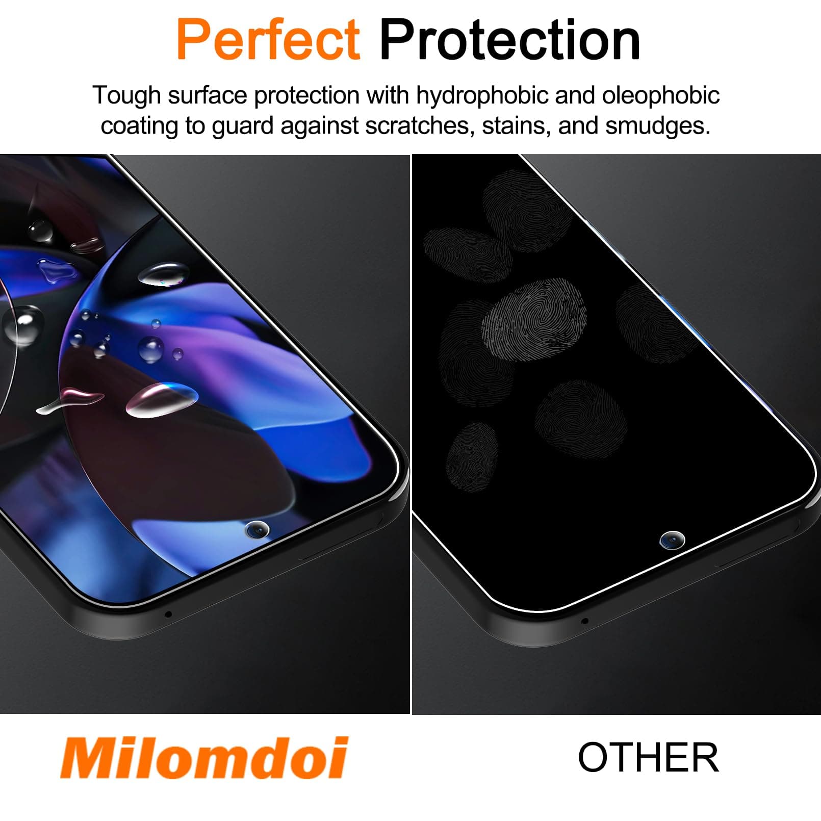 Milomdoi 3 Pack Screen Protector for Google Pixel 9 Pro with 3 Pack Camera Lens Protector, Ultra 9H+ Tempered Glass Accessories, [Fingerprint Suitable] Easy Installation, Case Friendly