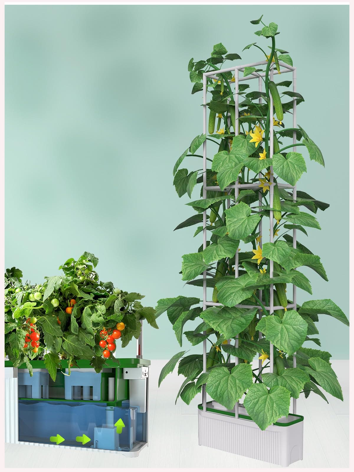 Big smart hydroponics growing system