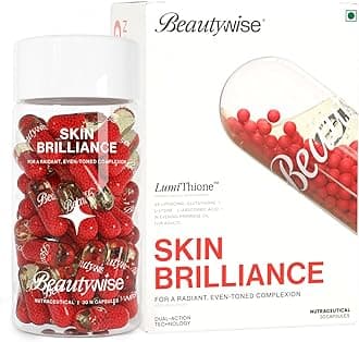 Dual Action Skin Brilliance 4X Liposomal Glutathione With Nac|Dual Action 30 Capsules|L-Lysine,Grape Seed & Vitamin C |For Skin Brightening & Glow|(Pack of 1)