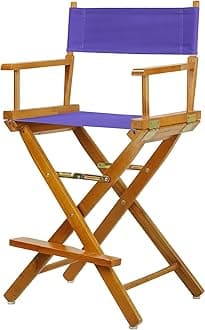 Casual Home Director Chair, Beech, Purple, 24"-Counter Height