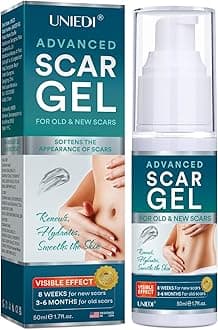 Scar Gel, Scar Cream, Advanced Scar Gel for Surgical Scars, Scar Cream for Surgical Scars, C-Section, Tummy Tuck, and Keloid 50g
