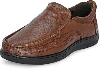 Genuine Leather Men's Formal Slip on Loafers |Comfort Trendy Non Lace-Up Design |Flexible Mocassins |Leather with Anti-Skid Sole |Perfect for Walking & Business Work (3943)