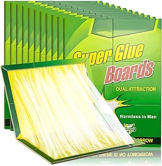 Pest Sticky Pads Trap,Multi-Use Pest Trap Boards,12 Packs Pest Sticky Boards,Large Extra Strong Sticky Trap for Multiple Insects in Indoor Outdoor Home Kitchen Garden Garage