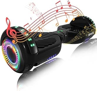 SIMATE 6.5 Inch Hoverboard with Bluetooth and LED Lights, Self-Balancing Hoverboards for Kids & Adults & Girls & Boys for All Ages