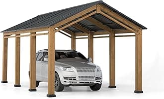 11 ft. x 20 ft. Wooden Gable Roof Carport