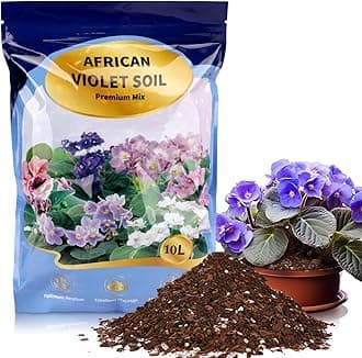 African Violet Potting Soil Mix 10qt, Pre-Mixed Acid Soil Ideal for African Violets to Ensure Optimal Nutrient Uptake and Vibrant Blooms