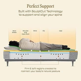 SleepyCat Latex Mattress | 10 Years Warranty | Firm, Orthopedic 6-inch Hybrid Mattress with Pinhole Tech Latex & Memory Foam Layers | 5-Zone Support & Hypoallergenic Cover (Double-78x48x6 Inch)