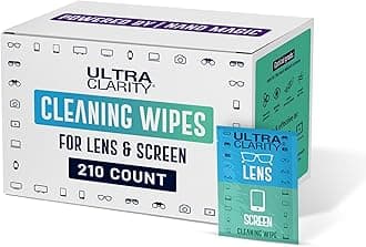 Powered by Nano Magic Lens Cleaner for Eyeglasses and Screens 210 Pack | Optical Grade Pre Moistened Nonabrasive Sheets for Coated Eyeglasses, Sunglasses, Goggles, Optics