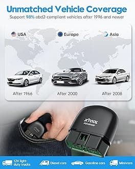 XTOOL AD20 Pro OBD2 Scanner for iPhone & Android: 2025 Enhanced Check Engine Fault Car Code Reader, Universal Car Diagnostic Tool with All System Scan, Oil Reset, Battery Test, Performance Test
