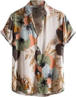 Men's Casual Cotton Shirt – Button Down Summer Shirt for Men | Lightweight Textured Fabric | Perfect for Daily & Weekend Wear