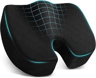 TushGuard Seat Cushion, Office Chair Cushions, Car Seat Cushion, Non-Slip Sciatica & Back Coccyx Tailbone Pain Relief Chair Pad for Computer Desk, Wheelchair, Driving (Black, X-Large)