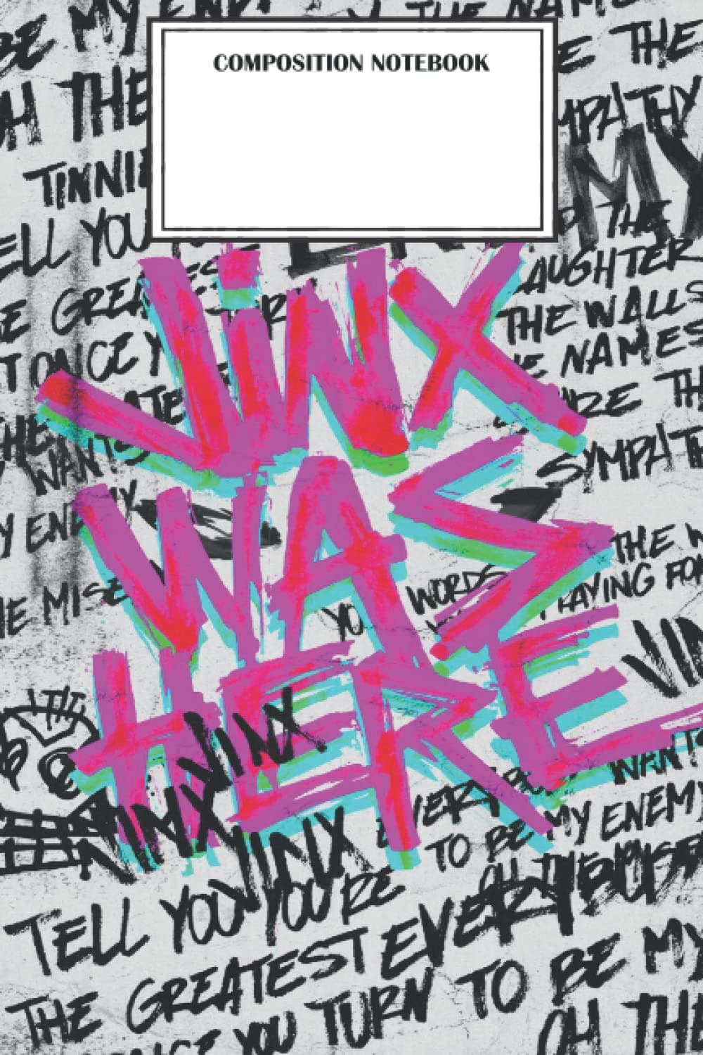 Composition NOTEBOOK: JINX WAS HERE arcane theme(pouder did here job) ruled notes journal