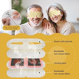 16 Packs Steam Eye Masks for Dry Eyes Heating Eye Mask Warm Compress for Eyes Relief Stress, Eye Fatigue Travel Essential Self Heating Moist Sleep Mask SPA Accessories