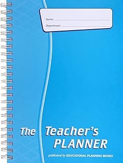 Educational Planning Books - The Teachers Planner Wirobound 2025-26 | A4 Teacher Planner & Academic Diary, Page-a-Day Teacher Notebook in 5 Periods per Day - Turquoise (TP13-T)