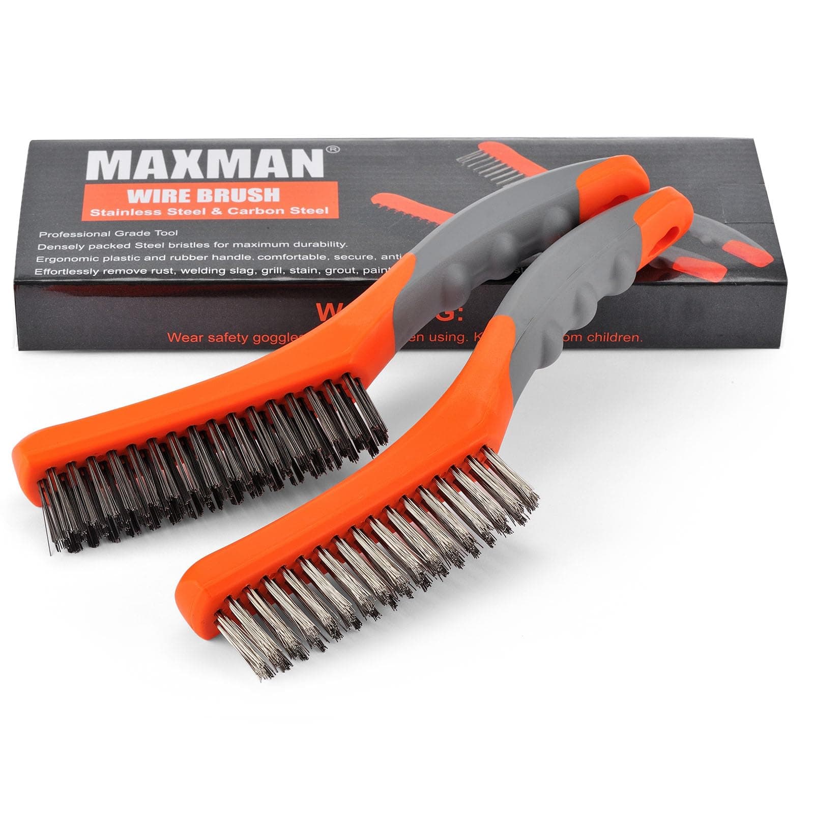 Wire Brush Set  with Rubber Handle