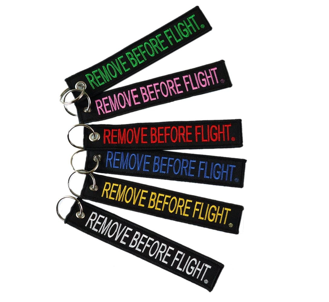 6x Remove Before Flight BLACK Multi-Pack Combo Key Chain 5.5" x 1" Motorcycle ATV Car Truck Keychain