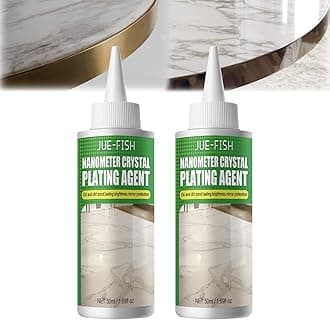 Marble Nano Crystal-Plating Agent, Stone Crystal Plating Agent, Nano Crystal Plating Agent for Kitchen, Marble&Granite&Quartz Countertop Cleaner and Polish (2PC)